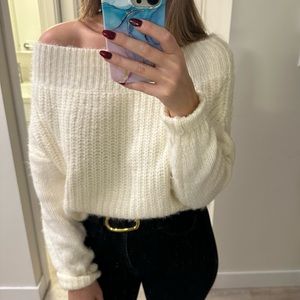 Dynamite off the shoulder sweater